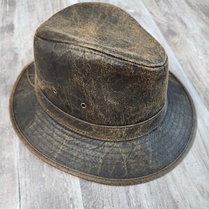 Stetson Fedora Hat All American Unisex Small Medium Brown Distressed Safari Hat